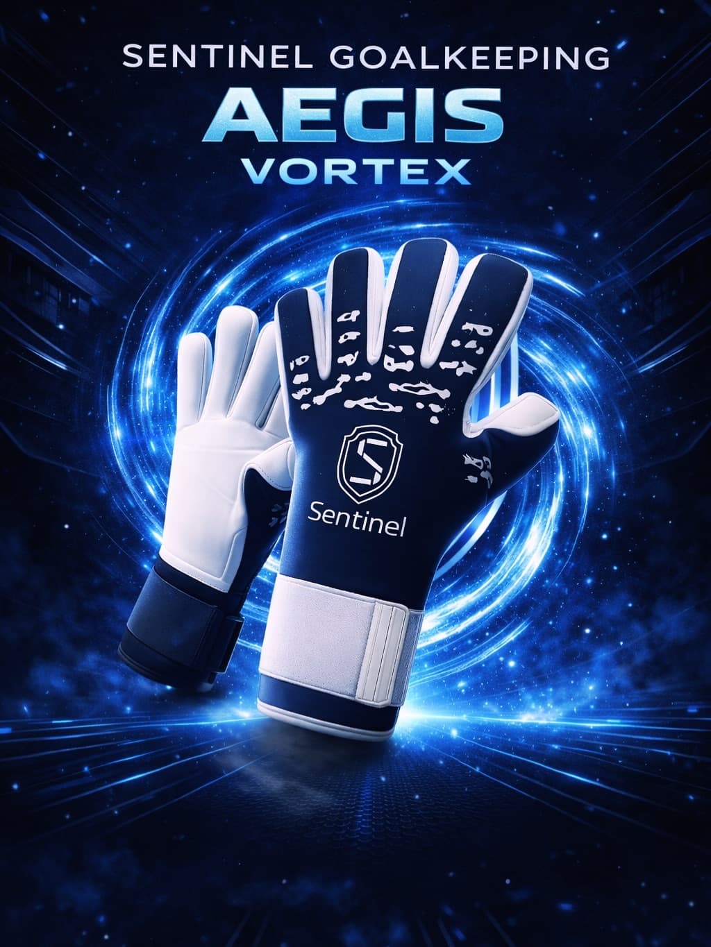 Sentinel Aegis Vortex — Navy / Blauw keepershandschoenen